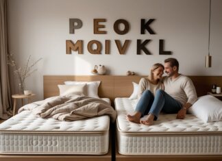 Personlig indretning med bogstaver og komfort med splitlagen