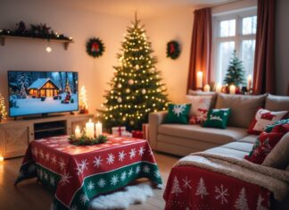 Sådan skaber du den perfekte julestue med tv og julevoksdug