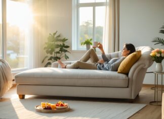 Sådan skaber du den perfekte morgenrutine i din stue med en bred chaiselong