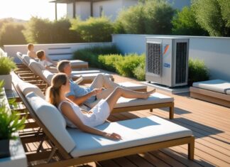 Sådan skaber du den perfekte terrasse med varmepumpe og solsenge