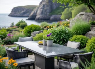 Sådan skaber du en stilfuld have med granitbord på Bornholm