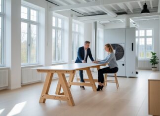 Sådan skaber du et fleksibelt arbejdsområde med bordbukke og varmepumper i Viborg