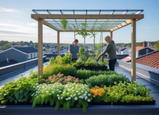 Sådan skaber du et grønt tag med blomsterstativ i Thisted