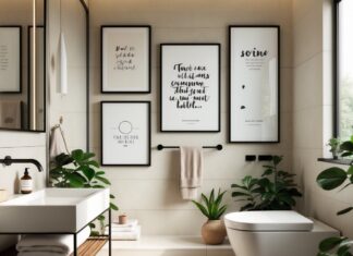 Sådan skaber du et personligt badeværelse med personlige plakater til hjemmet