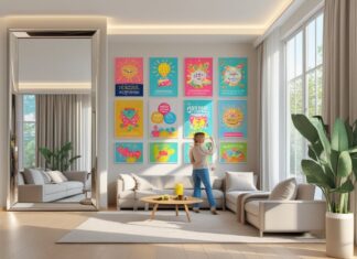 Sådan skaber du et stilfuldt hjem med spejle og sjove plakater