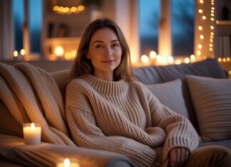 Sådan skaber du hygge med belysning og smukke striktrøjer til kvinder