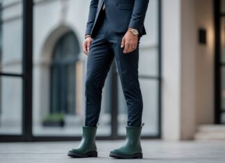 Sådan styler du dine korte gummistøvler til festligt jakkesæt til enhver anledning