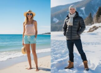 Sådan vælger du den perfekte påklædning til en dag på stranden og i sneen