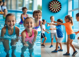 Sjove aktiviteter for børn: fra svømning til dartskab