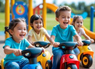 Sjove aktiviteter til børn med rat og pedaler til børn