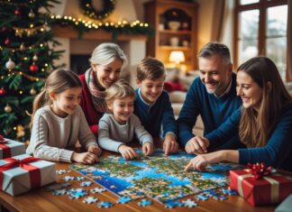 Sjove juleaktiviteter for hele familien med puslespil med 4000 brikker