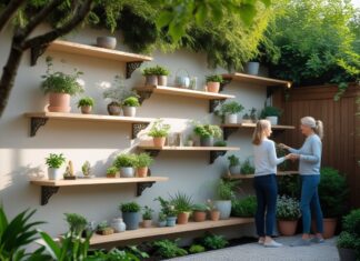 Skab hygge i haven med smukke hylder til væggen