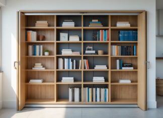 Smart opbevaring af bøger med kosteskab til opbevaring af bøger