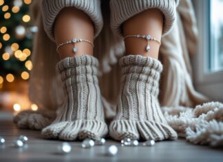 Sådan kombinerer du varme uldsokker med smykker med sten til vinterens fester