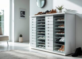 Sådan organiserer du dine sko med et vitrineskab med skuffer tilbud