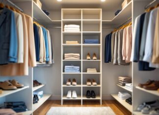 Sådan organiserer du garderoben med en lille reol til hjemmet