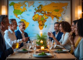 Sådan skaber du den perfekte middag med et verdenskort med navne som samtalestarter