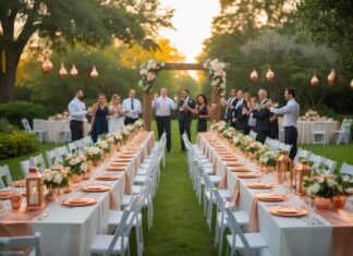 Sådan skaber du den perfekte ramme om et stort udendørs kobberbryllup