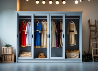 Sådan skaber du orden i kulisserne til dit krybbespil med et garderobeskab med skydelåger