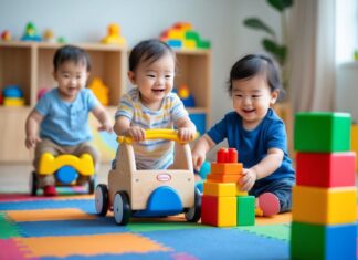 Sjov og læring med gåvogne til børn og klodser