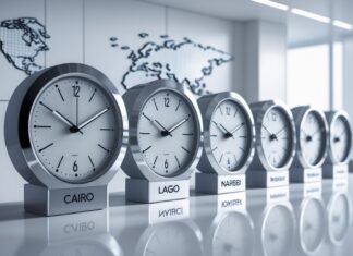 Aktuel tid forskellige steder i Afrika – før du tjekker vejret