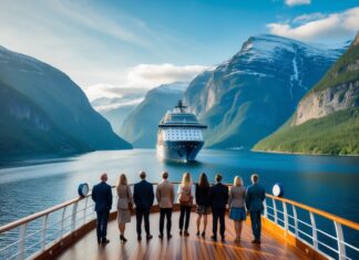 Forskellige tidszoner i Norge på krydstogt