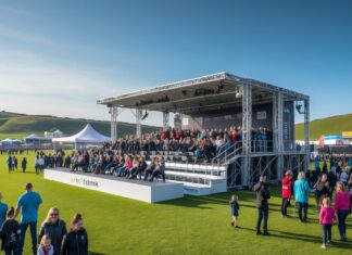 Store events i Jylland kræver fleksible løsninger som f.eks. en mobiltribune