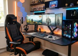 Gaveideer til gameren med gamingstol og gamerbord
