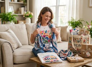Gaveidéer til mor med tryk på tøj og tekstiler