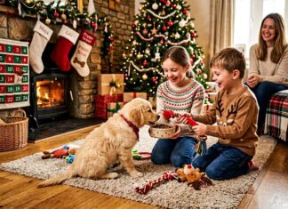 Giv ungerne foder og legetøj til familiens nye hundehvalp i kalendergave