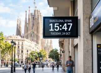 Sådan tjekker du hvad klokken er lige nu i Barcelona