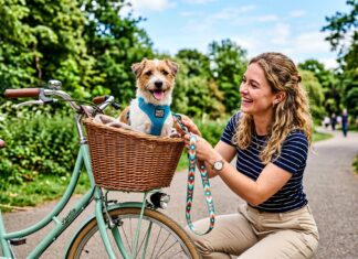 Sådan vælger du den rette hundesnor til ture med hund i cykelkurv