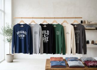 Guide til langærmede t-shirts med eget tryk