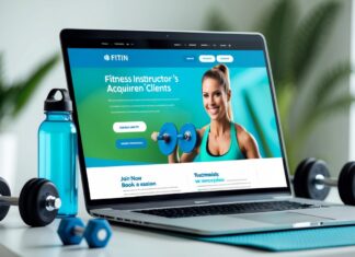 Hjemmeside til en fitnessinstruktør der skaffer kunder