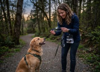 Sådan vælger du pandelygte til gåture med hund