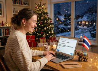 Sådan sender du julehilsner til Thailand