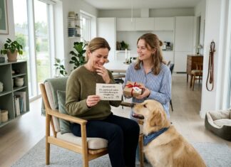 Når hunden er en del af familien kan praktisk hjælp være en personlig gave til mor