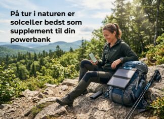 På tur i naturen er solceller bedst som supplement til din powerbank
