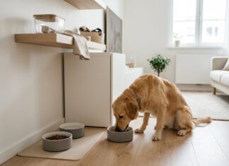 Sådan indretter du en rolig foderplads til hunden i et lille hjem
