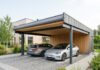 Træ, stål eller fibercement til en dobbelt carport
