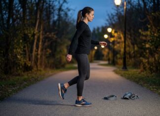 Styrk anklerne før løbeturen i mørke